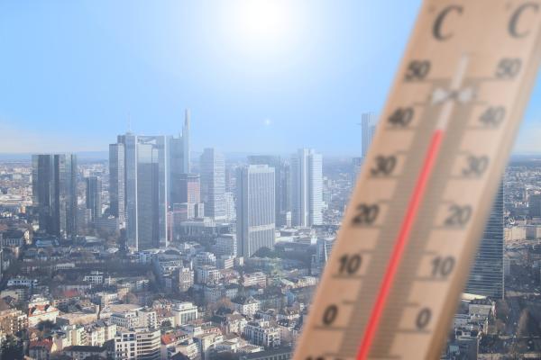 Klimawandel Stadt Thermometer